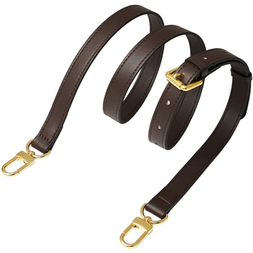 Image of Vachetta Genuine Leather Adjustable Genuine Leather Crossbody Straps Replacement (Coffee)