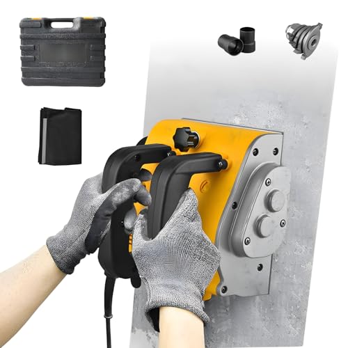 AXGCAA Piallatrice elettrica per pareti, Macchina per Pala da Cemento da 1200 W con Lame in Acciaio, piallatrice Portatile per pareti, profondità di Taglio Regolabile da 1 a 5 mm