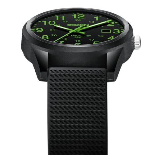 Image of LN LENQIN Mens Watches Analog Quartz Sports Unisex 30M Waterproof Nurse Watch for Men Women Medical Professionals Military Time with Second Hand Glowing Easy to Read Dial