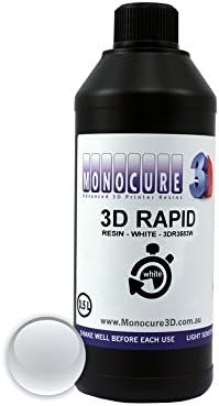 Monocure 3D Rapid Resin for Low Power UV 3D Printers 500ml White
