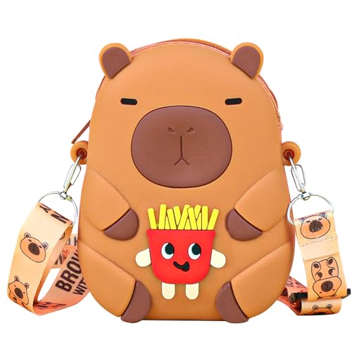【Capacità】Con le sue dimensioni di 11x14,5 cm, la nostra Silicone Borsa Bambina offre ampio spazio per gli oggetti essenziali di uso quotidiano come spiccioli, tessere di trasporto, tessere di accesso, chiavi, auricolari e rossetti.