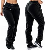 Calça Moletom Feminina Jogger Skinny Slim Fit Flanelada Cintura Alta Musculação Inverno Academia Fitness Com Bolso Unissex Blogueira (BR, Alfa, P, Regular, Regular, Preto)