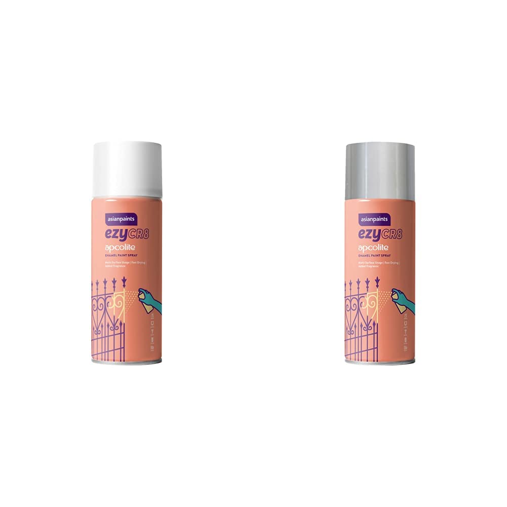 Buy Asian Paints ezyCR8 Apcolite Enamel DIY Spray Paint (White, 400ml