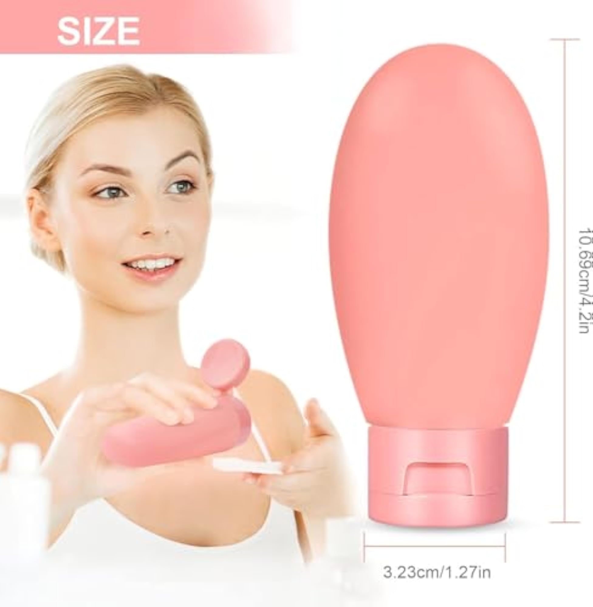 Shampoo Bottle Set, 3 Travel Toiletry Bottles