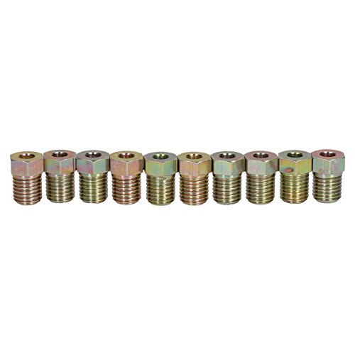 Ab Tools Steel Male Brake Pipe Union Fittings 10Mm X 1.25Mm For 3/16” Brake Pipe 10Pc