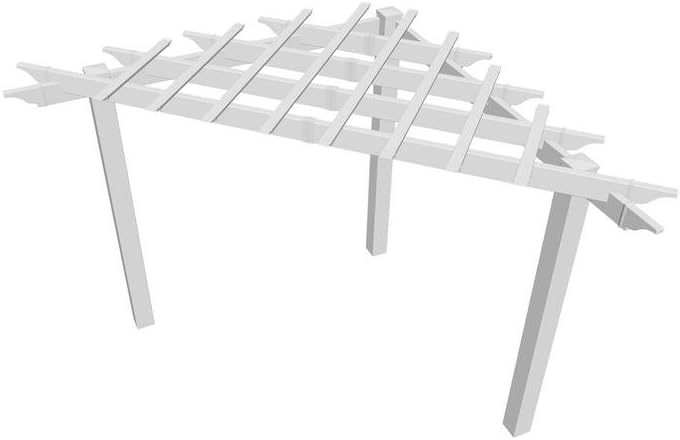 New England Arbors Alcove 8' x 8' Corner Vinyl Pergola