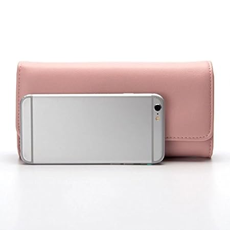 Pink Kites Women's Foldover Bifold Clutch/Long Rectangular Purse Ladies Purse Wallet/Leather Zipper Closure Coin Change Purse Wallet Holder(Pink)