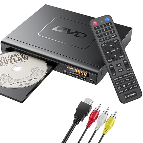 ELECTCOM PRO Region-Free DVD Player for TV: Plays Regions 0-6 & Multi Formats - Designed for...