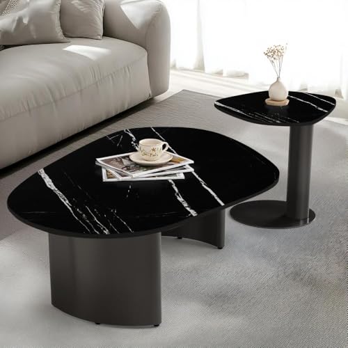 Image of Wakefit Center Table | 1 Yr Warranty | Coffee Table for Living Room Wooden, Tea Table for Living Room Wooden, Sofa Table, Free Installation from Brand, Modern Multi-Functional & Wobble-Free(Mocca)