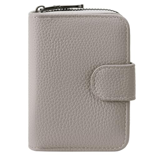 FALAN MULE Credit Card Holder for Women Small Leather RFID Blocking Security Card Wallet with ID Window