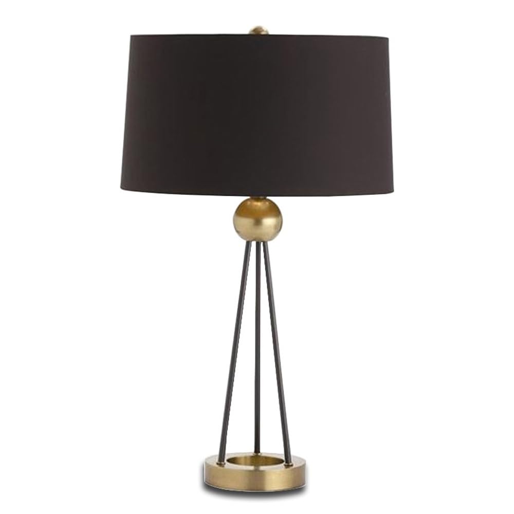 lampes de chevet, Lampe de bureau avec abat-jour en tissu noir
