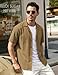 EKLENTSON Mens Cuban Guayabera Shirts Short Sleeve Button Up Shirts Summer Beach Breathable Shirts Casual Lightcoffee L
