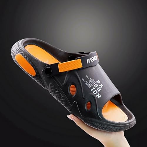 Shower Slipper Men's Thick-Soled Outdoor Non-Slip Soft-Soled Sports ls for Use-blackge-44-45 (Khaki 42)3