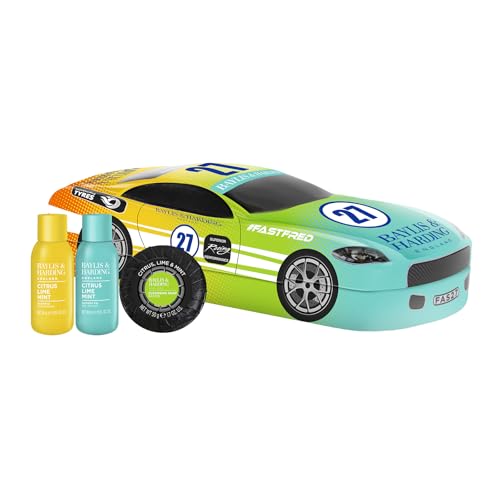 Baylis & Harding Citrus, Lime & Mint Men's Race Car Tin Gift Set - Vegan Friendly