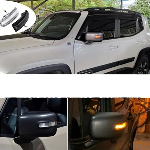 Luces de giro LED dinámicas para Jeep Renegade 2015-2022 intermitentes secuenciales ámbar 3