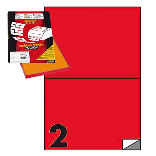 Étiquette adhésive MARKIN rouge 100 fg pour ranger vos boîtes de tri