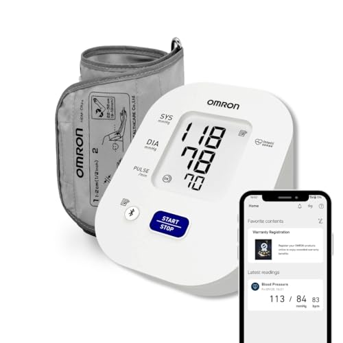 Image of Omron HEM 7140T1 Bluetooth Digital Blood Pressure Monitor with Cuff Wrapping Guide, Hypertension Indicator & Intellisense Technology For Most Accurate Measurement