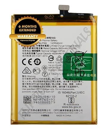 Image of BLP765 Battery for Oppo Reno 3 / A91 / F15 /3A / CPH2001 /CPH2021 / PCPM00 Battery with 6 Month Warranty****(I177)