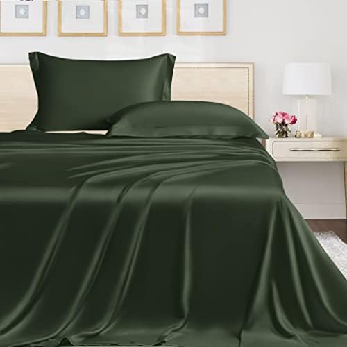 Linenwalas 100% Natural Bamboo Only Fitted Sheet With Secure Elastic Deep Pocket - Softest Cool Bedding Perfect for Skincare -(Double, Bahamas Blue)