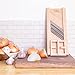 Compact Wooden Cabbage Shredder Slicer with Hand Guard for Finely Cut Sauerkraut and Coleslaw