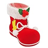 Dongcill Nikolausstiefel, Weihnachtsstiefel zum Befüllen, Weihnachtsstiefel-süßigkeitsbeutel, Weihnachtsbonbonstiefel, zum Süßigkeiten und Kleinen Geschenken, Weihnachten, Rot