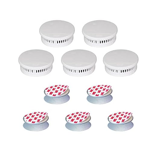 ABUS Rauchmelder RWM150 - 5er Set + Magnethalter - langlebige 10-Jahres-Batterie - für Wohnräume und VdS geprüft nach DIN EN 14604 - 85 dB lauter Alarm - Weiß