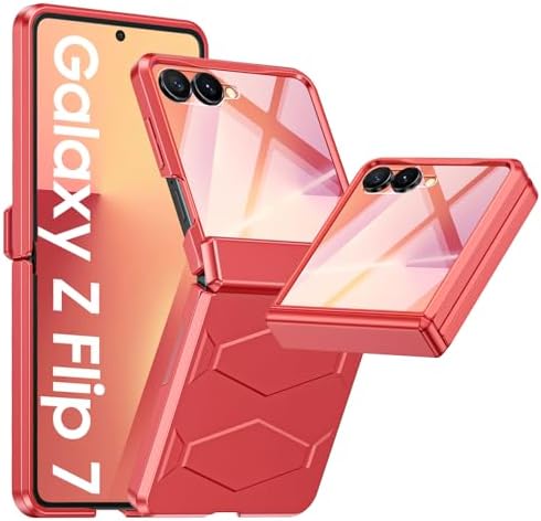 Vizvera for Samsung Galaxy Z Flip 7 Case with Hinge Protection, B...