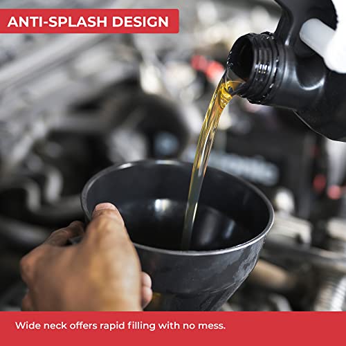 Car 2 In 1 Plastic Funnel With Extendable Flexible Spout - Set of 2 Funnels for Petrol, Diesel, Screen Wash, Adblue, Add Blue, Water, Oil, Fuel, Coolant (PACK OF 2)