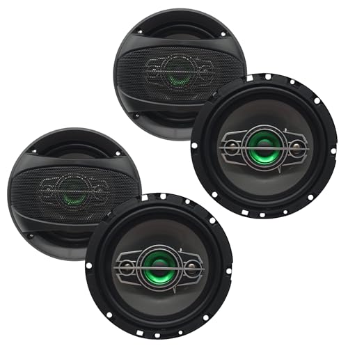 AUDIO360 AD6510P - 6.5" 4-Way Coaxial Car Speakers, 1300W MAX, High Sensitivity, Compact Design - Perfect for Custom Installations - 2 Pairs