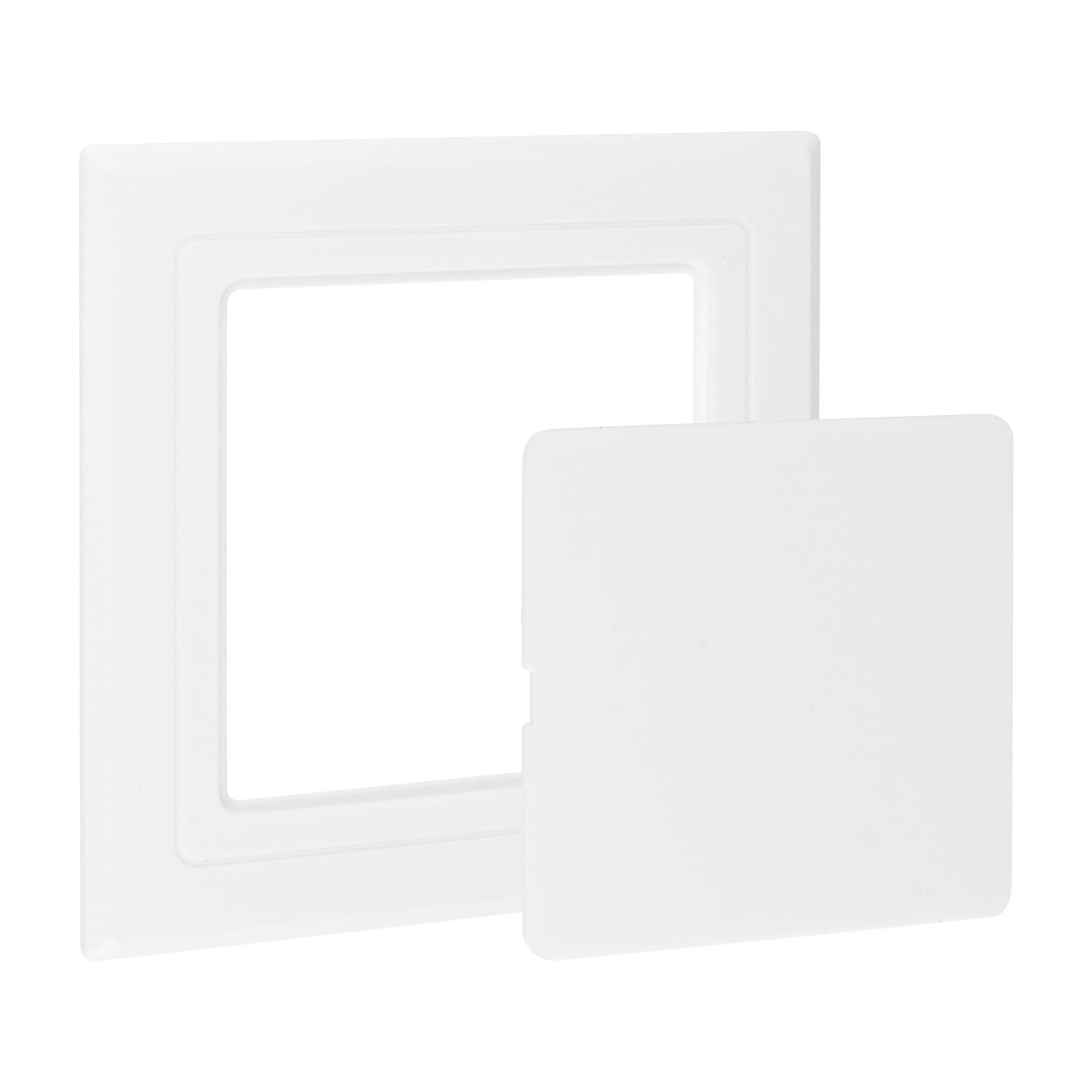 UFURMATE Self Adhesive Access Panels, 1 Pack Wall Mounted Hole Cover Inspection Door for Plumbing & Electrical Cables & Wiring (White, 7.9x7.9cm) — image 1
