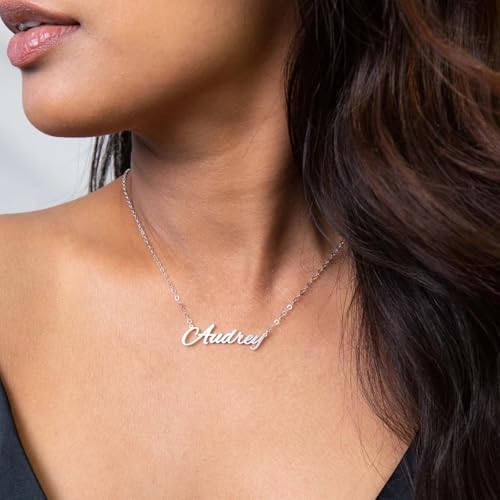 Custom Name Necklace Personalized Gifts for Women 18K Gold Plated Customized Necklaces with Name Birthday Nameplate Gifts for Her4