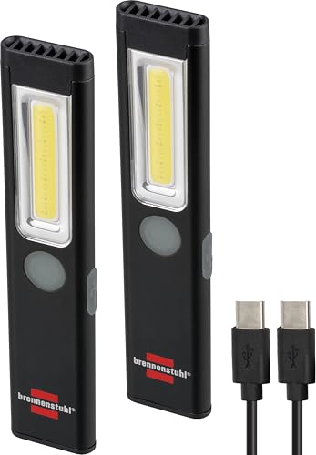 Brennenstuhl LED Akku Handleuchte PL 200 AC Set / 2x LED Taschenlampe mit COB LED (200lm, inkl. 2x USB C-Ladekabel, bis zu 12h Leuchtdauer, Inspektionsleuchte mit Magnet und Clip) Brennenstuhl LED Akku Handleuchte PL 200 AC Set / 2x LED Taschenlampe mit COB LED (200lm, inkl. 2x USB C-Ladekabel, bis zu 12h Leuchtdauer, Inspektionsleuchte mit Magnet und Clip)