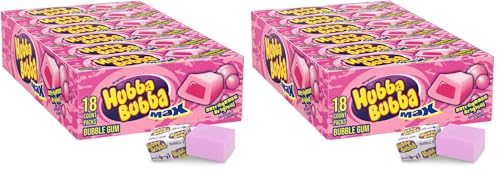 Image of Hubba Bubba Max Chewing Gum, Original Bubble Gum, 5 Count (Pack of 36)