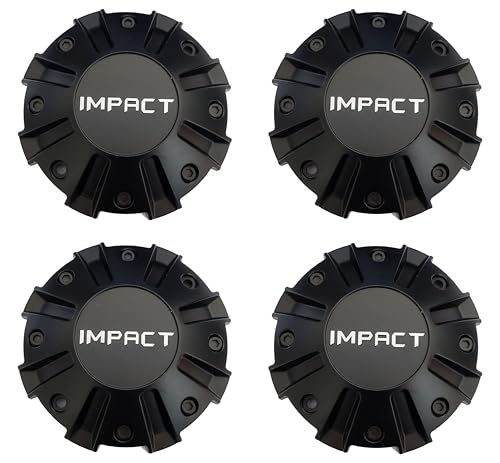4Pcs Wheel Center caps Impact Matte Black