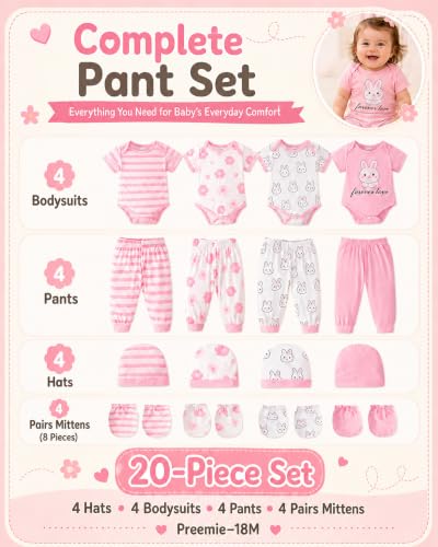 Image of Baby Boy Girl Clothes Preemie Newborn Must Have Infant Essentials Outfits 20 Piece Clothing 0-18 Months