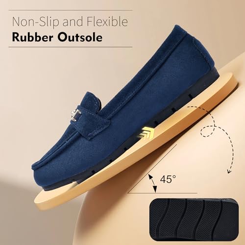 Image of Loafers for Women Comfortable Slip On Flats with Memory Foam Insole for Daily Wearing