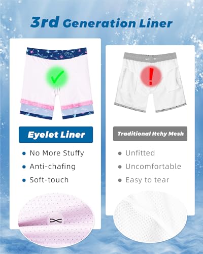Image of SURF CUZ Mens Swim Trunks with Compression Liner Swim Shorts 7 inch Swimming Trunks Stretch 7 Inch Swim Suits Quick Dry