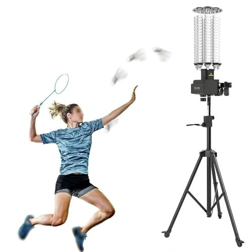 Pitching machine per badminton, lanciatore portatile con angoli regolabili per allenamento atletico ed esercizio