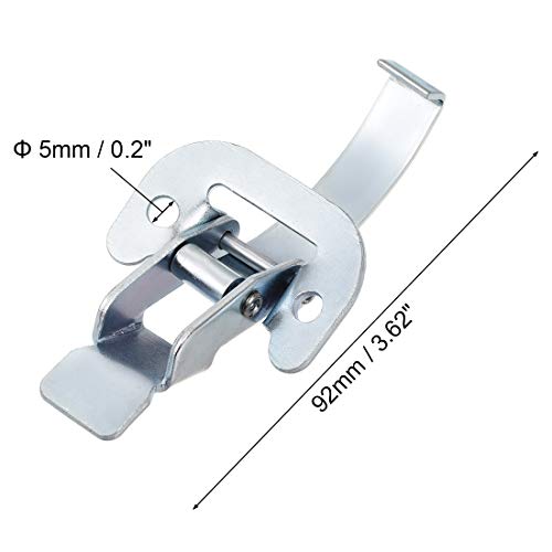 Image of uxcell 3.62-inch Galvanized Draw Toggle Latch with Spring-Steel Hook