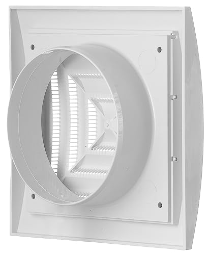 100 mm Griglia di Ventilazione Bianca con Flangia