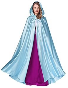 Beautelicate Satin Umhang Cape-05 Puderblau