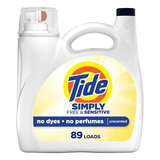 Tide Simply Liquid Laundry Detergent, Free & Sensitive Scent, 89 Loads, 117 fl oz