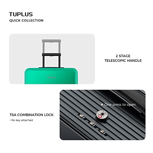 TUPLUS Aluminum Suitcase Hard Shell Luggage Hold Check in Travel Case with 4 Spinner Wheels, Quick Series4