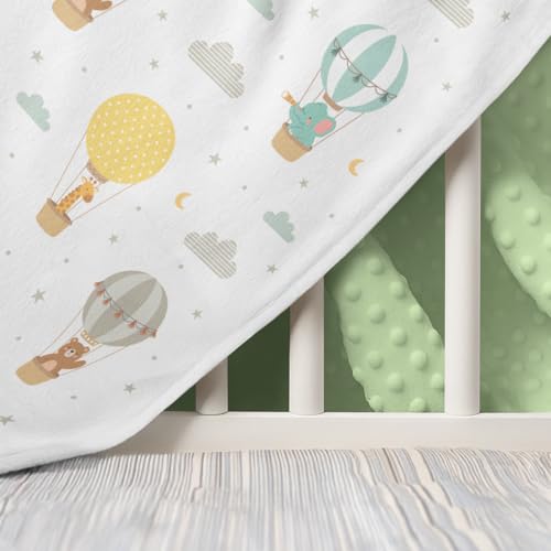 Image of SANDJEST Air Balloon Minky Blanket 30 x 40 Inches, Gift for Christmas Birthday