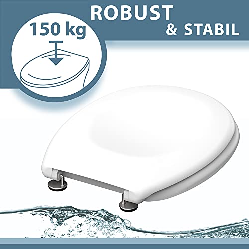 SCHÜTTE weiß Sitz aus Duroplast, Toilettensitz passend für alle handelsüblichen WC-Becken, Toilettendeckel 82000 - Image 5