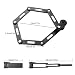 Ulikey Candado de Bicicleta Plegable, Candado Plegable con Soporte - 78 cm...