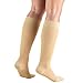 Truform 15-20 mmHg Compression Stockings for Men and Women, Knee High Length, Closed Toe, Beige, Large