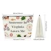 Sazuwu Virginia Gifts for Women Makeup Bag Long Distance Relationship Gifts for Her Funny Girlfriend Gifts from Boyfriend Cosmetic Bag Virginia Beach Souvenirs Present Travel Pouch #1