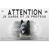 Pets-easy Panneau Attention au chien tervueren de travail