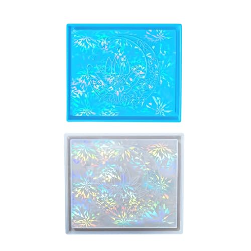 Moule résine fleur lune en silicone pour plateau bijoux - 6